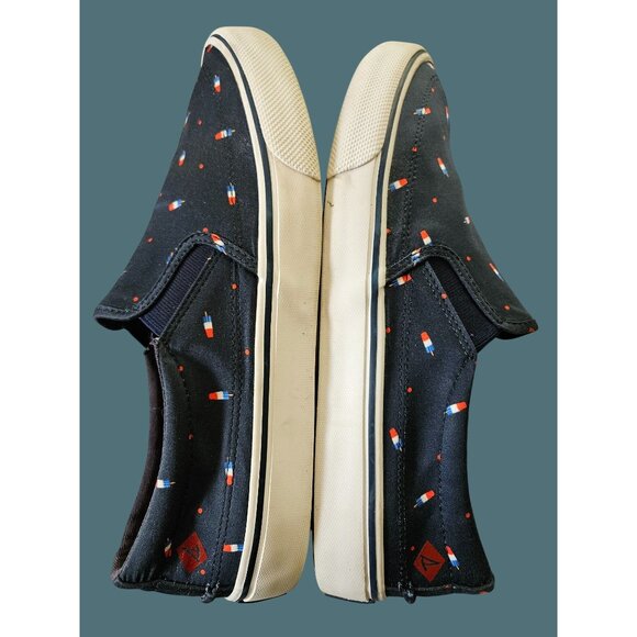 Sperry x Popsicle Striper TG Firecracker Ice Cream Slip On Shoes Mens 9 - Picture 4 of 10
